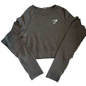 Gymshark Long‎ Sleeve Crop Top Thumb Hole Athletic Activewear XS